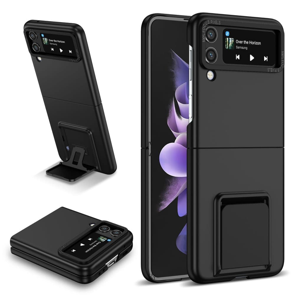 Husa protectie Samsung Samsung Galaxy Z Flip3 , policarbonat, pliere tridimensionala, stand expunere, neagra — 2