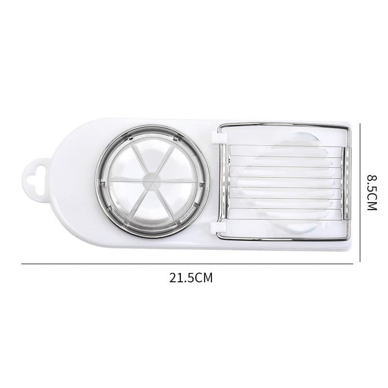 Feliator multifunctional oua, mozzarela, fructe, 2 forme de feliere, agatatoare, 20 cm, alb — varianta 7