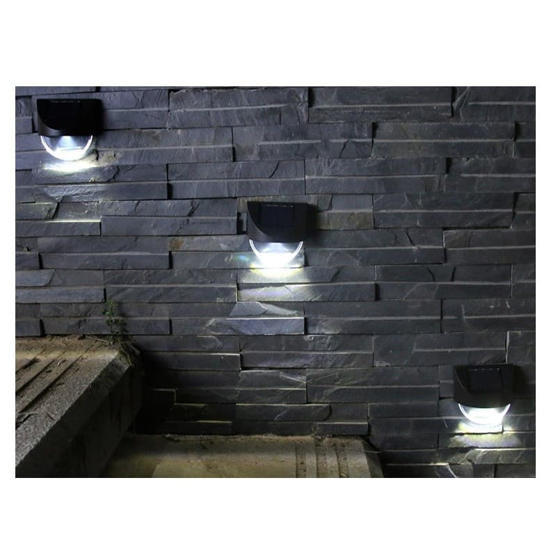 Aplica solara LED, ABS/Policarbonat, rezistent la apa IP65, 1 LED, pentru gradina, casa, balcon, terasa, 1.2V, 600mah, 8.8 x 8.5 cm, alb rece — varianta 2