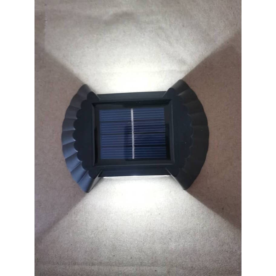 Set 2 aplice solare LED bidirectionale pentru perete, 8 LED-uri, alb rece — varianta 2
