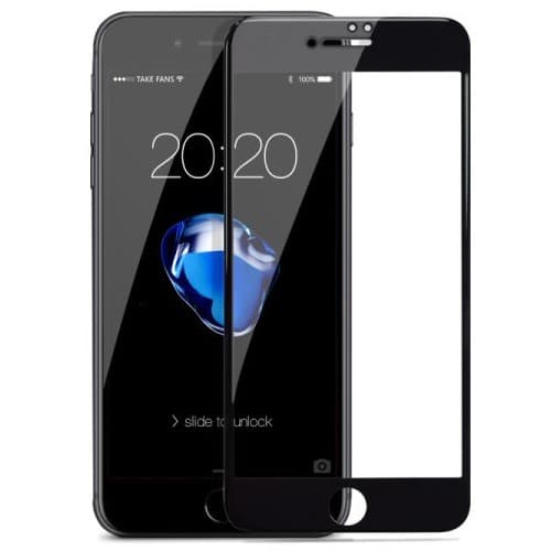 Folie de sticla Full Glue 111D pentru Apple iPhone 7 Plus/8 Plus, margini negre — principală