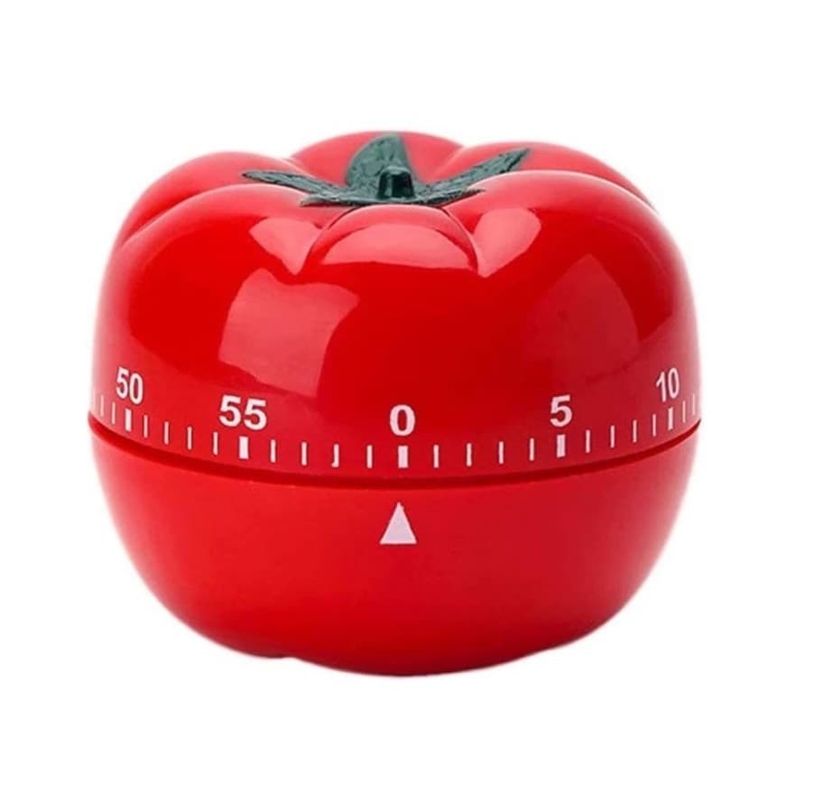 Cronometru mecanic de bucatarie, forma de rosie, 60 de minute, 6.3 x 4.5 cm, ABS, rosu — principală