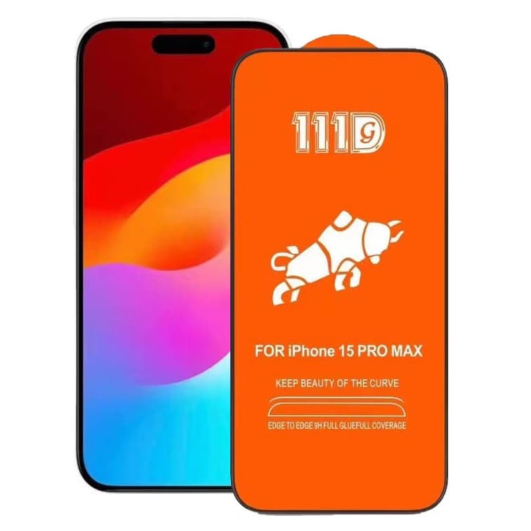 Folie de sticla Apple iPhone 15 Plus, Full Glue 111D, margini negre — principală