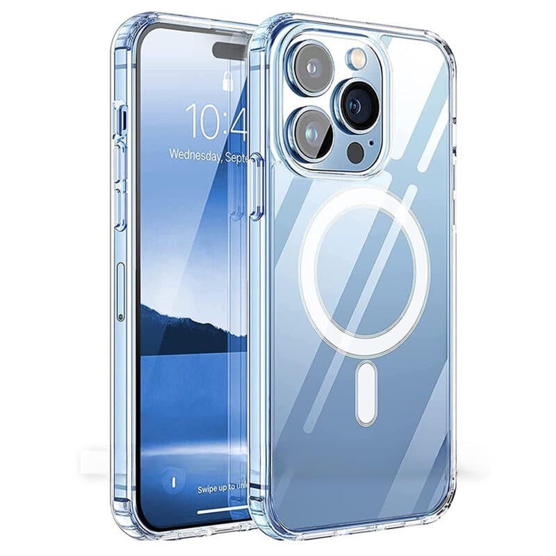 Husa protectie Apple iPhone 15 Pro, compatibila MagSafe, transparenta — principală