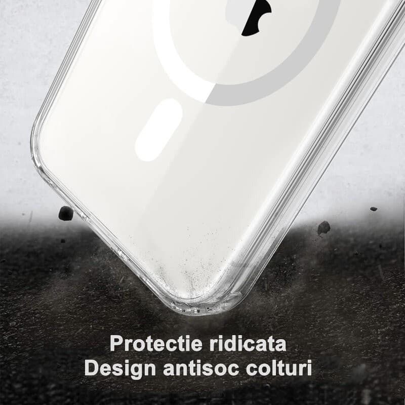 Husa protectie Apple iPhone 15 Pro, compatibila MagSafe, transparenta — varianta 6