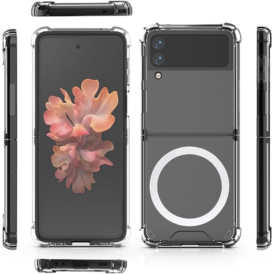 Husa protectie Samsung Galaxy Z Flip5, compatibila MagSafe, TPU, transparenta — varianta 2