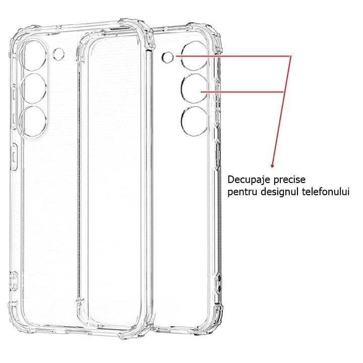 Husa Samsung Galaxy S23 FE, TPU transparent, intarituri in colturi, grosime 1,5 mm — varianta 2