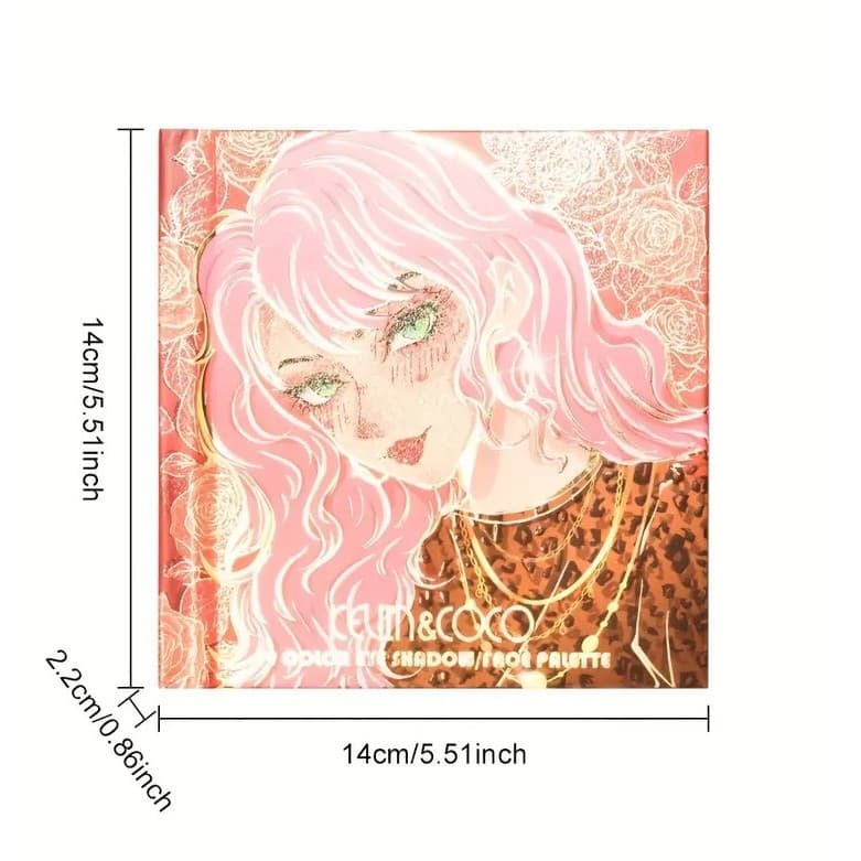 Paleta de Farduri Kevin&Coco, 59 culori, Stil Carte, 3 Straturi, Pudra Compacta, Clasic, Fara Sulfati, 14.2 x 14.2 x 2.3 cm, 80 g, multicolor — varianta 2