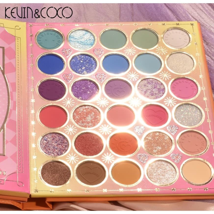 Paleta de Farduri Kevin&Coco, 72 culori, Stil Carte, 3 Straturi, Pudra Compacta, Clasic, Fara Sulfati, 14 x 14 cm, 80 g, multicolor — varianta 3