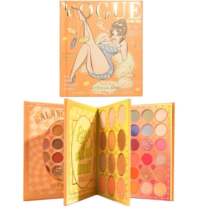Paleta de Farduri Kevin&Coco, 72 culori, Stil Carte, 3 Straturi, Pudra Compacta, Clasic, Fara Sulfati, 14 x 14 cm, 80 g, multicolor — varianta 4