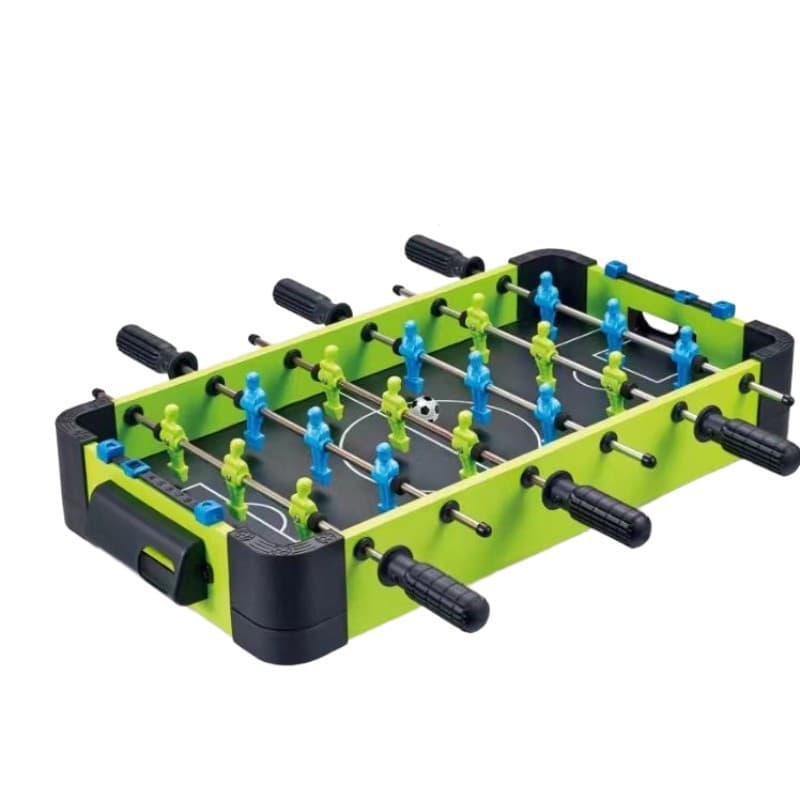 Masa de fotbal cu teren si 18 jucatori , 6 manere, tabela scor, metal, lemn si ABS, 51 x 44 x 17.5 cm, verde/albastru — principală