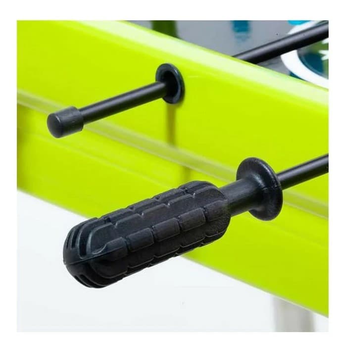 Masa de fotbal cu teren si 18 jucatori , 6 manere, tabela scor, metal, lemn si ABS, 51 x 44 x 17.5 cm, verde/albastru — varianta 5