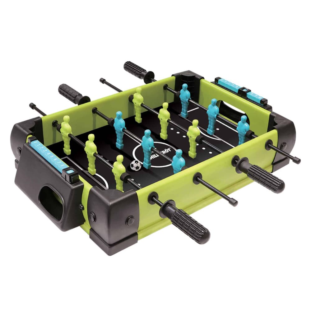 Masa de fotbal cu teren si 12 jucatori, 4 manere, cu Tablou Scor, din Metal si ABS, 36.5 x 35.5 x 8 cm, Design Multicolor, pentru copii/adulti, verde — principală