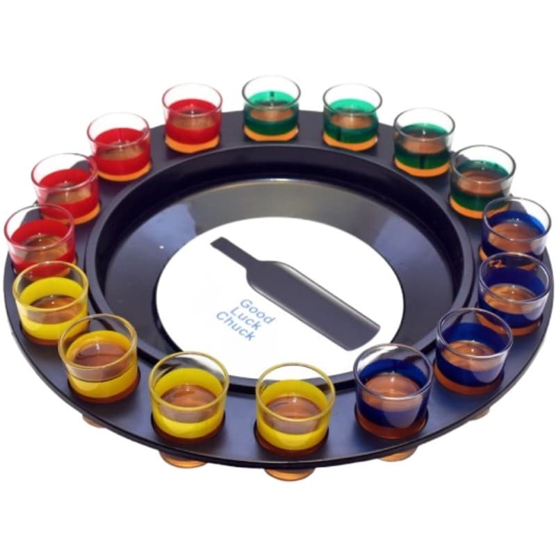 Joc de Societate "Adevar sau Provocare", Ruleta cu 16 pahare de Shot din Sticla, pentru Petreceri, Distractie, Cadouri, Multicolor — principală