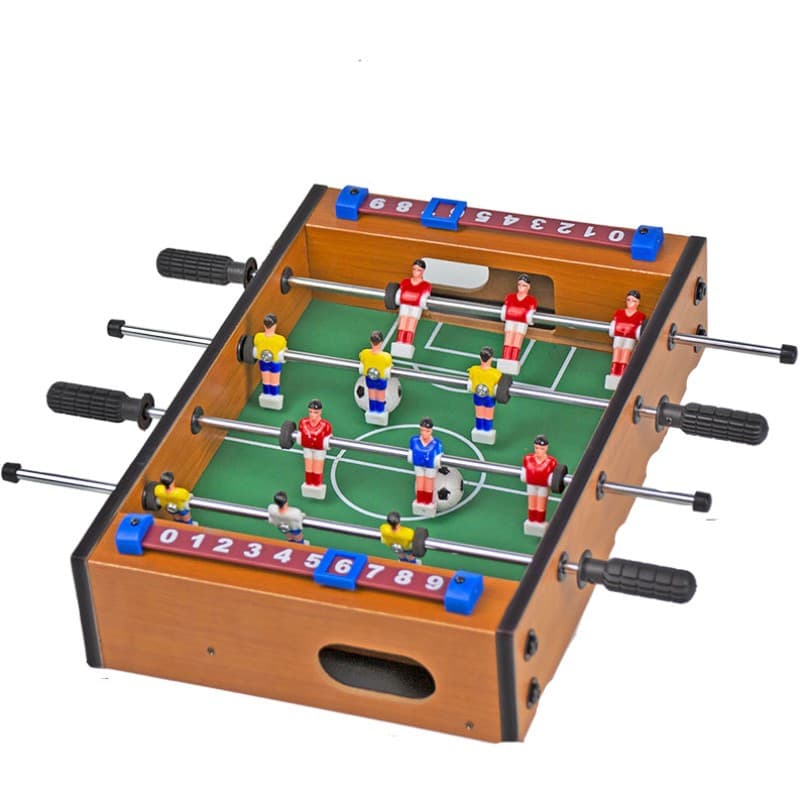 Mini masa de fotbal cu Teren si 12 Jucatori , 4 Manere, tabela scor, metal, lemn si ABS, 34.5 x 23 x 7 cm — principală