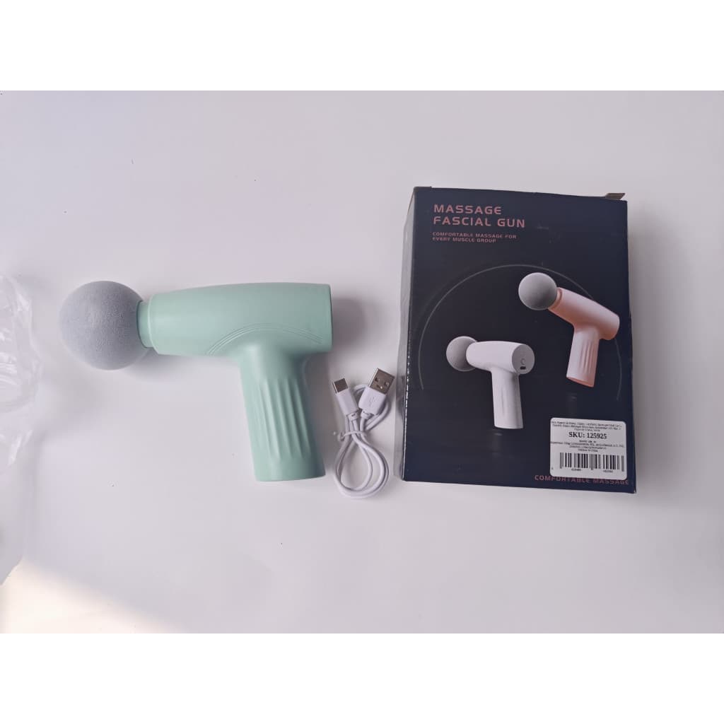 Mini aparat de masaj tip pistol, Incarcare USB Tip C, pentru relaxare musculara, autonomie 120 min, 3 viteze, verde — varianta 2