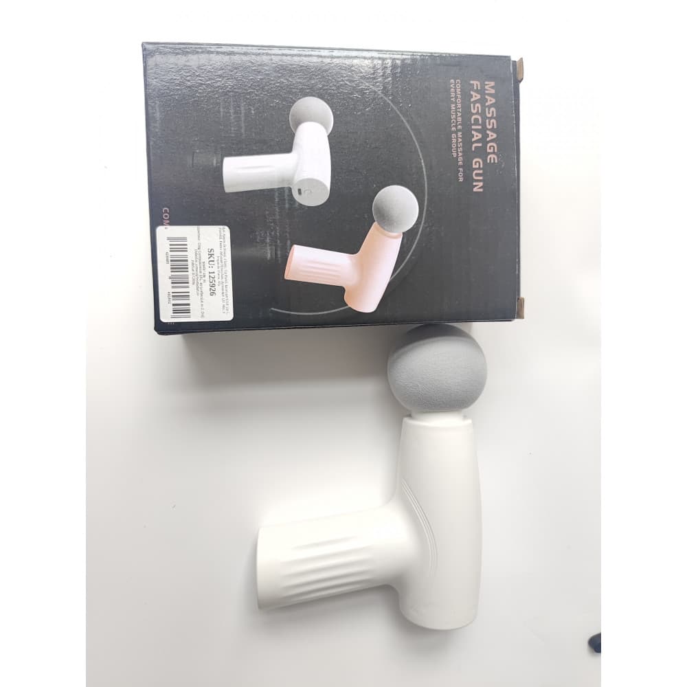 Mini aparat de masaj tip pistol, Incarcare USB Tip C, pentru relaxare musculara, autonomie 120 min, 3 viteze, alb — varianta 2