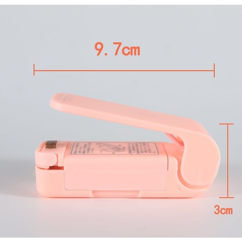 Mini aparat de sigilat pungi, etansare prin caldura, spate magnetic, roz — varianta 3