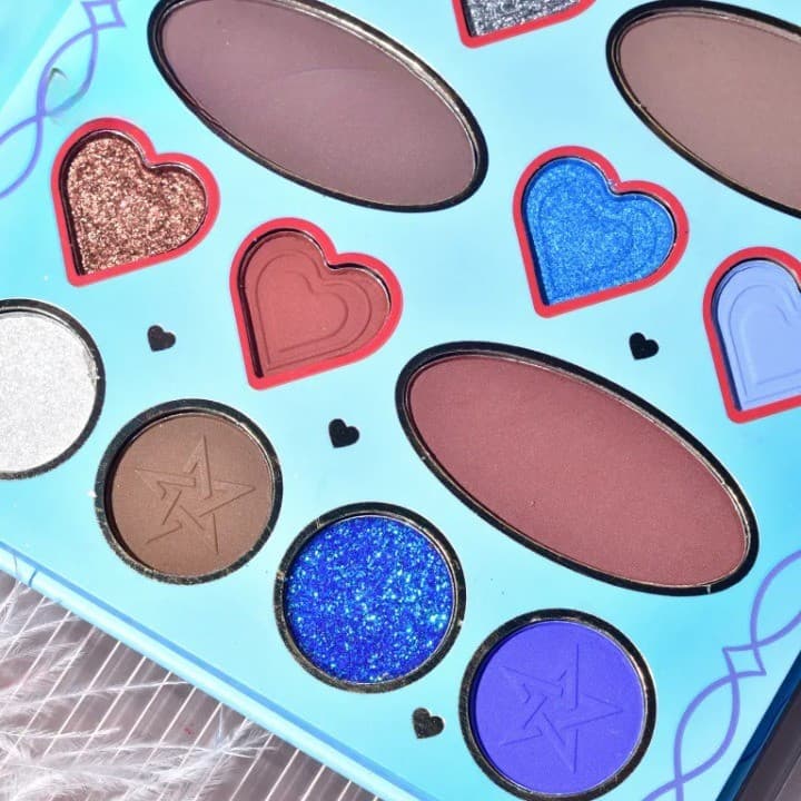 Paleta de machiaj KEVIN & COCO, 20 culori Blue Girl, fard de pleoape si blush, albastru — varianta 2