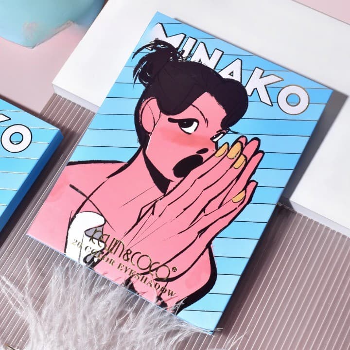 Paleta de machiaj KEVIN & COCO, 20 culori Blue Girl, fard de pleoape si blush, albastru — varianta 3