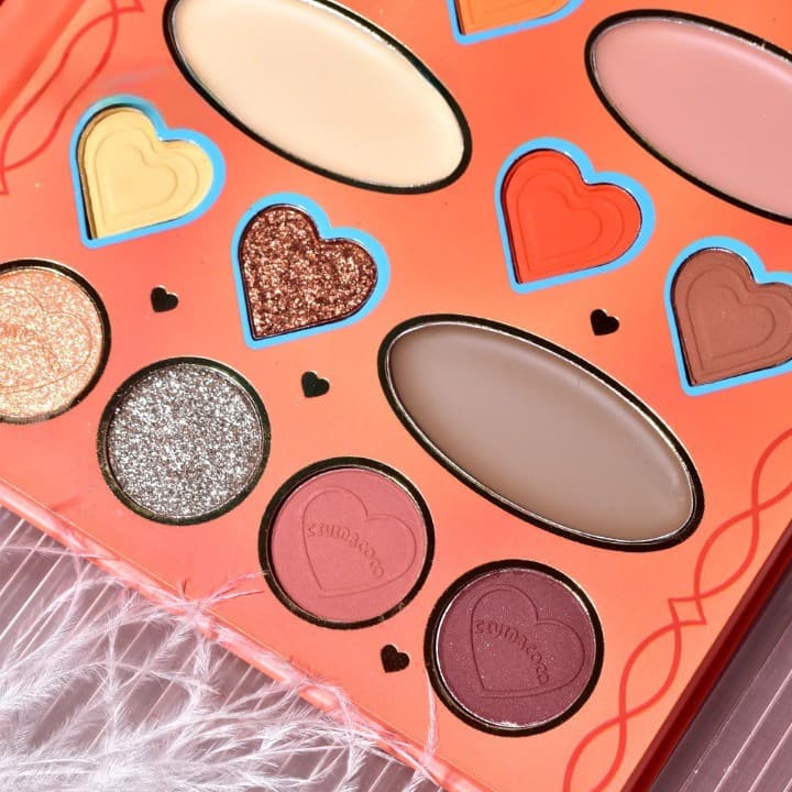 Paleta de machiaj KEVIN & COCO, 20 culori Orange Girl, fard de pleoape si blush, portocalie — varianta 4