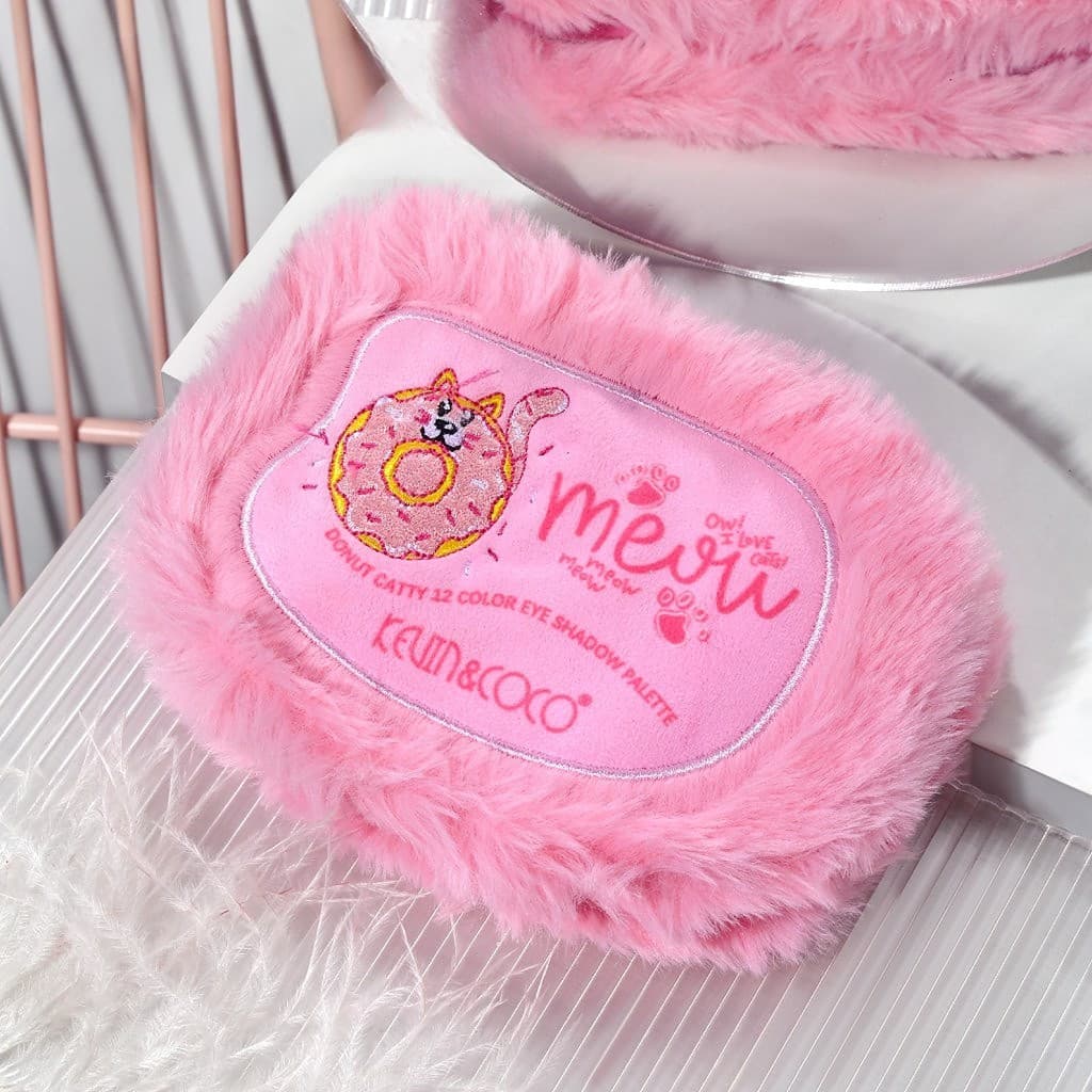 Paleta de Machiaj KEVIN & COCO, Pink Fuzzy, fard de pleoape,12 culori, 15 x 10.5 x 3 cm — varianta 3