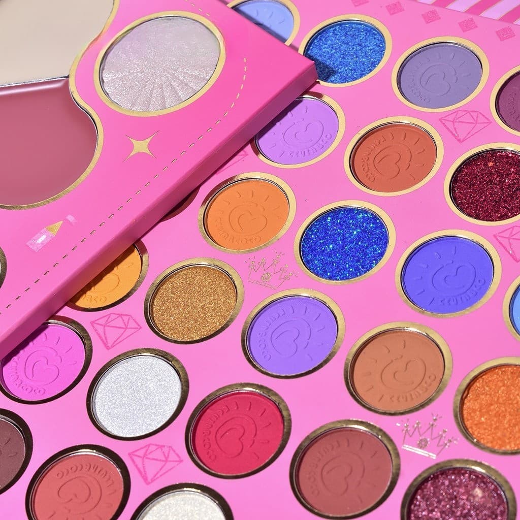 Trusa de machiaj KEVIN & COCO, Princess Palette, fard de pleoape, iluminator, corector, ruj, 79 culori, 19.7 x 20 x 2 cm — varianta 4