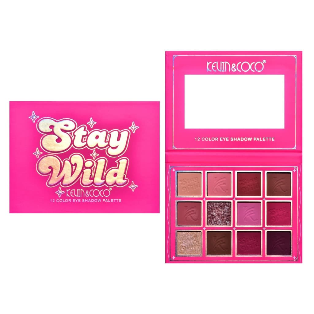 Paleta de machiaj KEVIN & COCO, Stay Wild, fard de pleoape, 12 culori, 13.6 x 10.4 x 0.9 cm — varianta 3