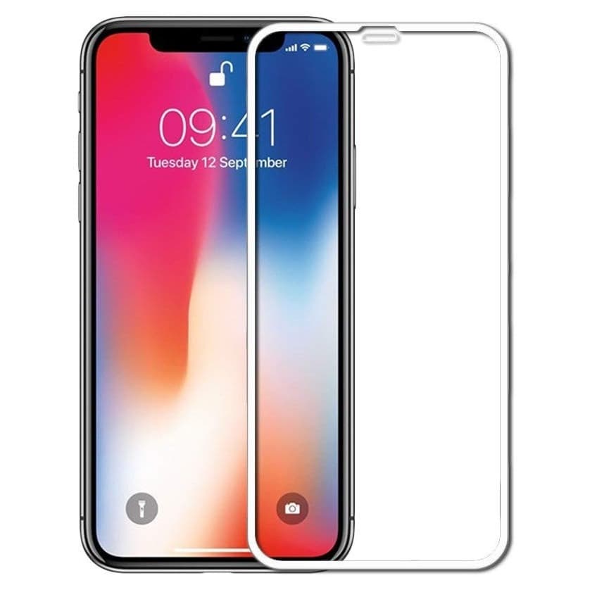 Folie sticla Apple iPhone 15 Pro Max, Luminous HD, margine fluorescenta, alba — principală