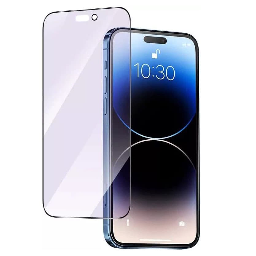 Folie de protectie Apple iPhone 15, Anti-Blue Light Ceramic, margini negre — principală