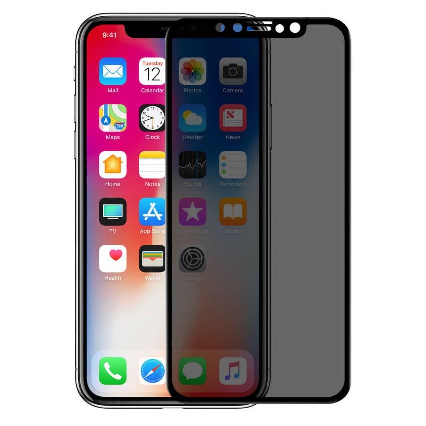 Folie de protectie Apple iPhone 15 Pro, Matte Privacy Ceramic, margini negre — 2