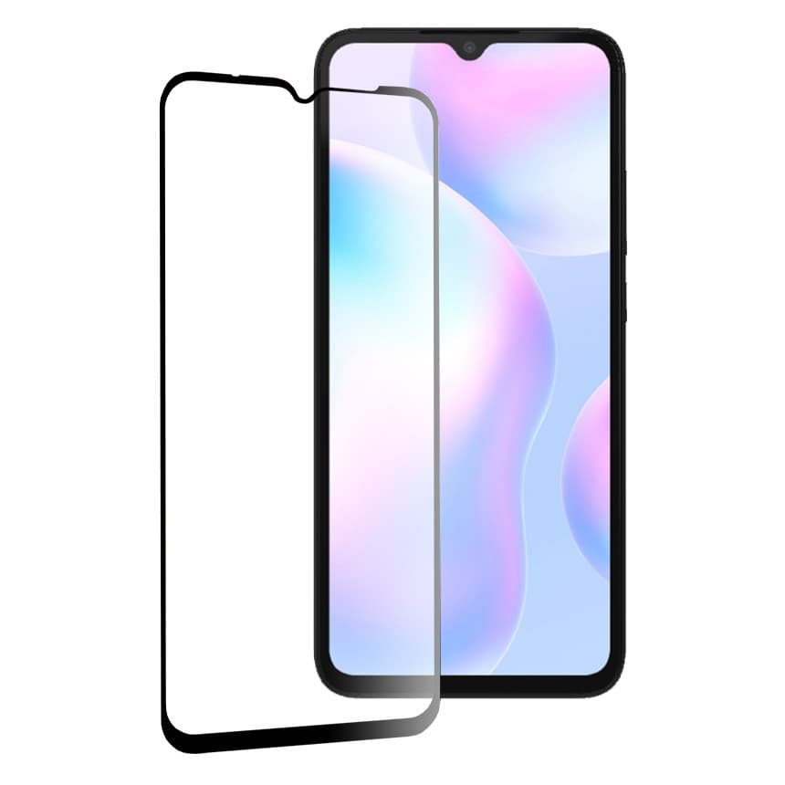 Folie de sticla Xiaomi Redmi 9/9A/9C, Full Glue 111D, margini negre — principală