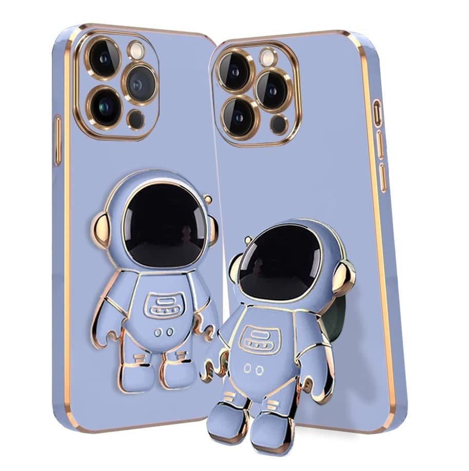 Husa Apple iPhone 15 Pro Max, Astronaut Case, protectie camera, functie stand expunere, albastra — principală