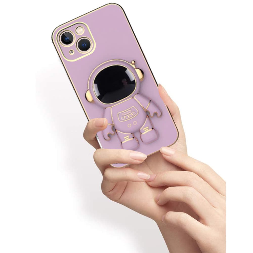 Husa Apple iPhone 14 Pro, Astronaut Case, protectie camera, functie stand expunere, mov — varianta 3