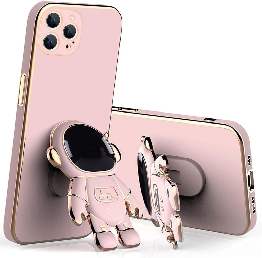Husa Apple iPhone 14 Pro Max, Astronaut Case, protectie camera, functie stand expunere, roz — principală