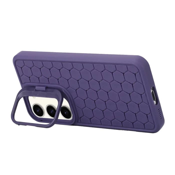 Husa Samsung Galaxy S24, HoneyComb Bracket, functie stand, mov — varianta 3