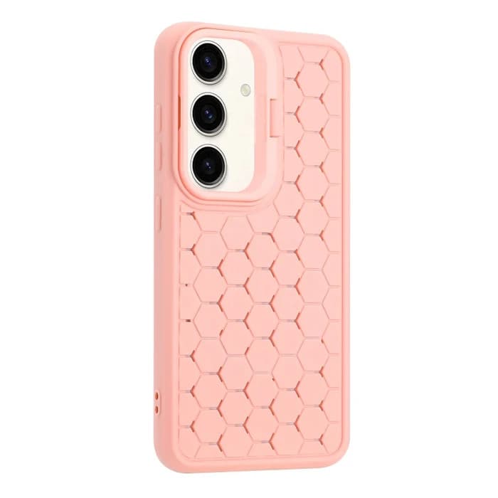 Husa Samsung Galaxy S24, HoneyComb Bracket, functie stand, roz pal — varianta 4