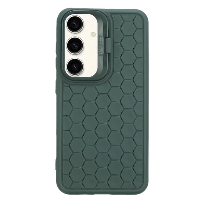 Husa Samsung Galaxy S24, HoneyComb Bracket, functie stand, verde — varianta 4