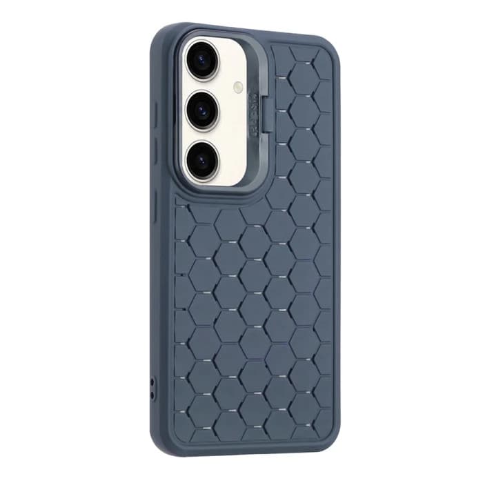 Husa Samsung Galaxy S23, HoneyComb Bracket, functie stand, albastru inchis — varianta 5