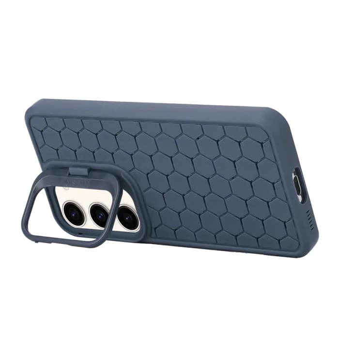 Husa Samsung Galaxy S23+ (S23 Plus), HoneyComb Bracket, functie stand, albastru inchis — varianta 3