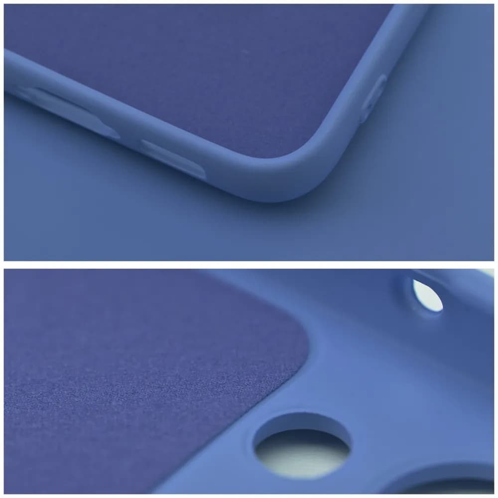 Husa Samsung Galaxy A15, Luxury Silicone, protectie camera, catifea in interior, albastru inchis — varianta 4