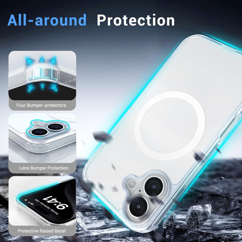 Husa protectie Apple iPhone 16 Plus, Magsafe, SnapOn, AntiDrop, Acryl+TPU, transparenta — 3