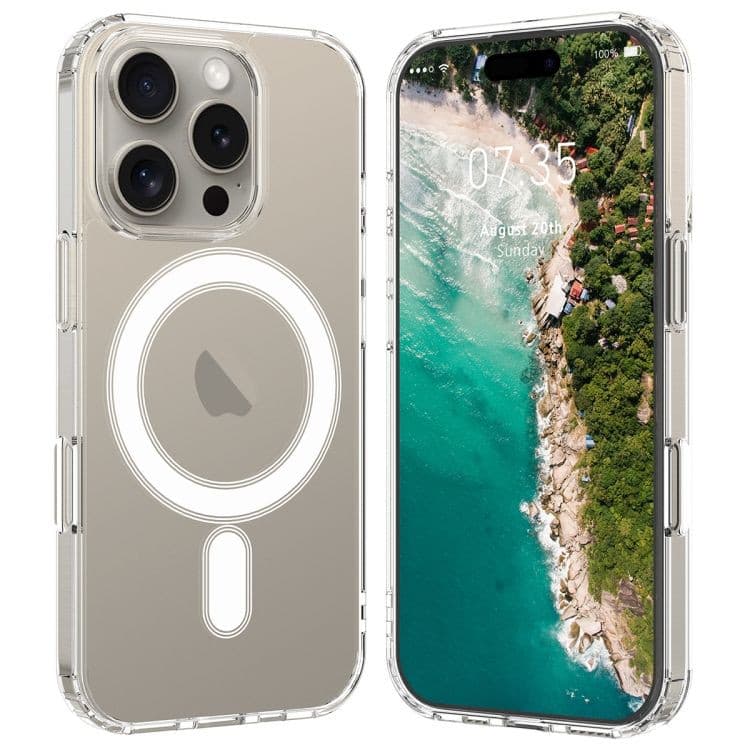Husa protectie Apple iPhone 16 Pro, Magsafe, SnapOn, AntiDrop, Acryl+TPU, transparenta — principală