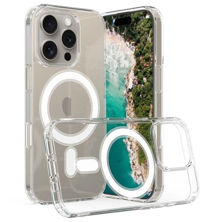Husa protectie Apple iPhone 16 Pro, Magsafe, SnapOn, AntiDrop, Acryl+TPU, transparenta — varianta 2