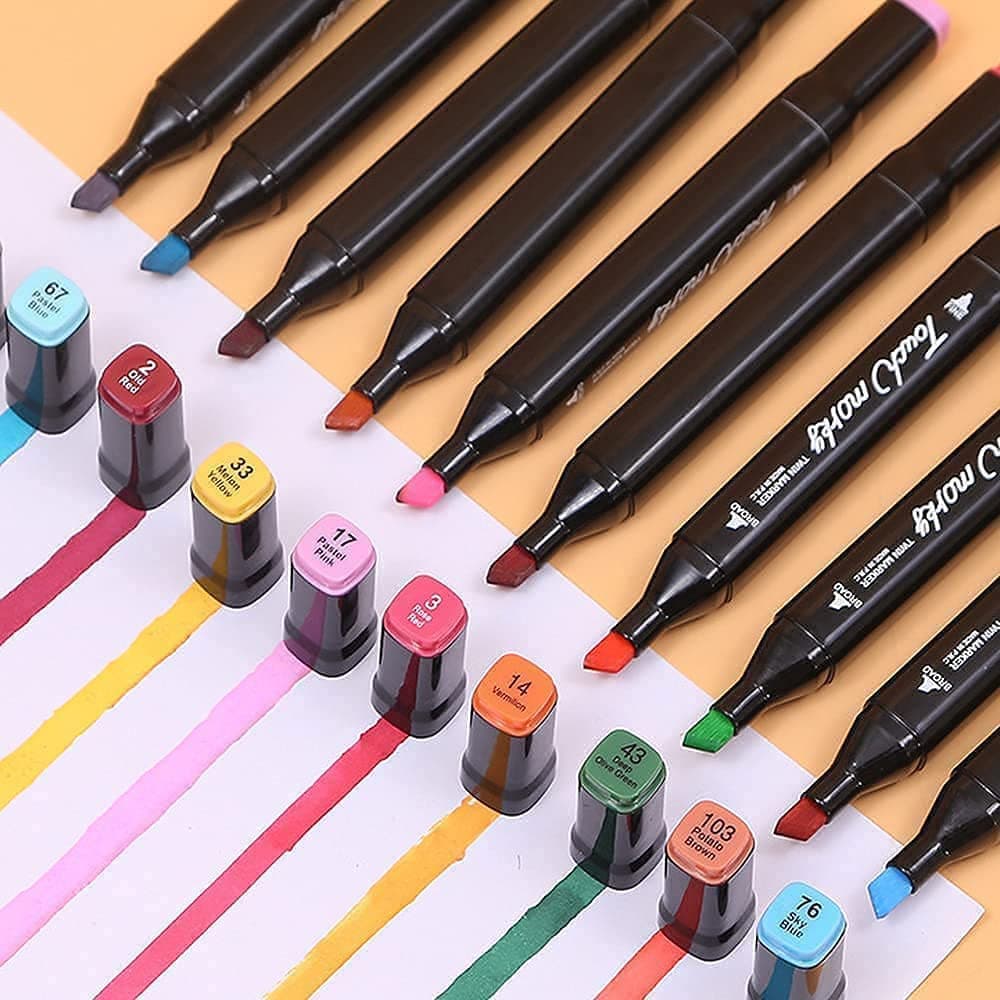 Set 24 markere cu doua capete Touch, geanta depozitare inclusa — varianta 3