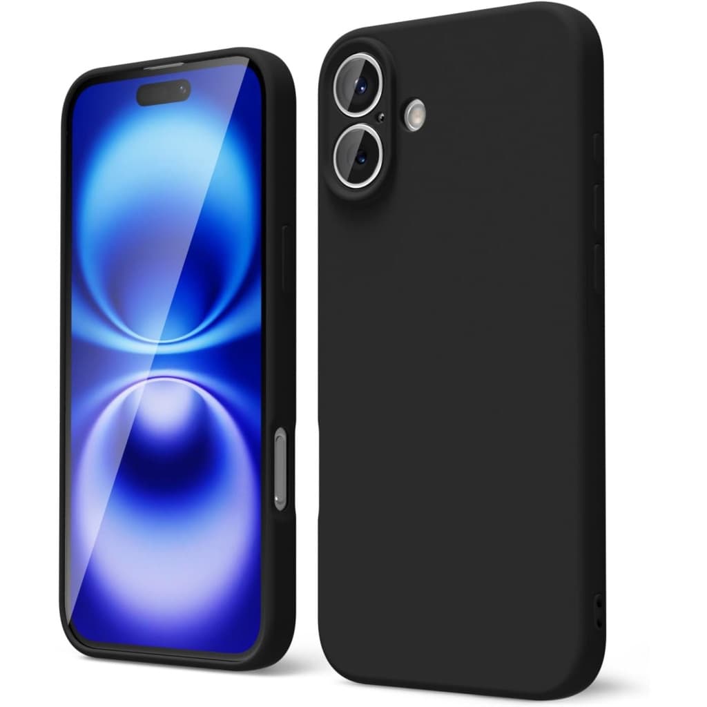 Husa protectie Apple iPhone 16 Plus, Matt TPU, protectie camera, neagra — principală