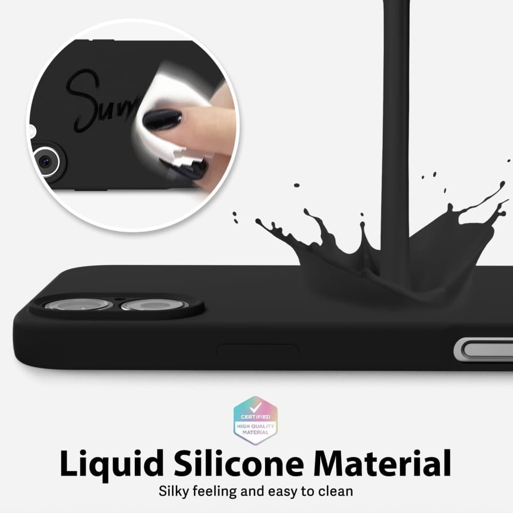 Husa protectie Apple iPhone 16 Plus, Matt TPU, protectie camera, neagra — varianta 3