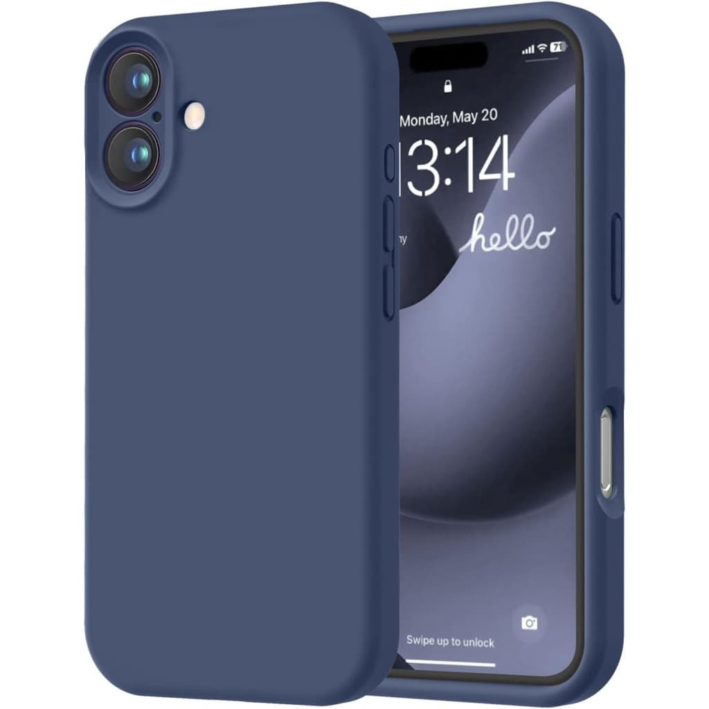 Husa protectie Apple iPhone 16 Plus, Matt TPU, protectie camera, albastra — principală