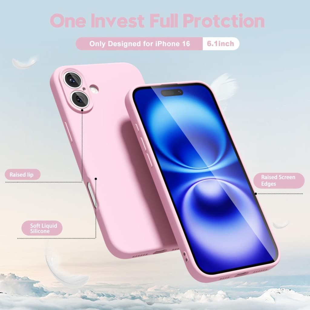 Husa protectie Apple iPhone 16 Plus, Matt TPU, protectie camera, roz pal — varianta 4