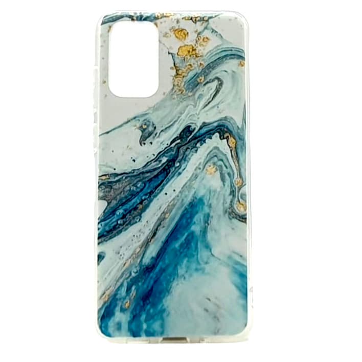 Husa protectie Samsung Galaxy S20 Plus, Marble Case blue, Tpu flexibil, printat — principală